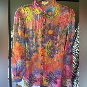 Multicolor Floral Button Down Shirt